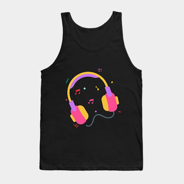 Headphone Tank Top by Casual Wear Co.